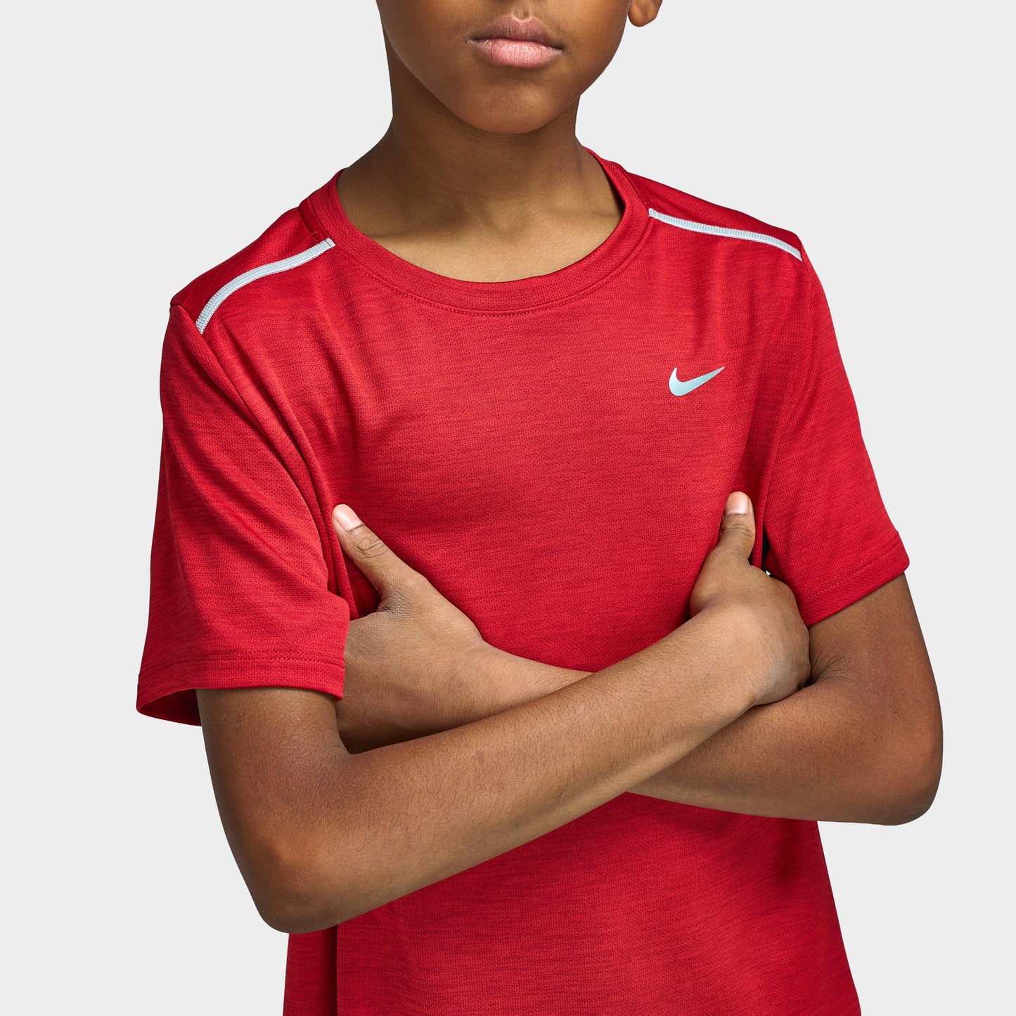 Nike T-shirt Dri-FIT Miler pour garçon / Rouge résistant