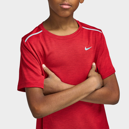 Nike T-shirt Dri-FIT Miler pour garçon / Rouge résistant
