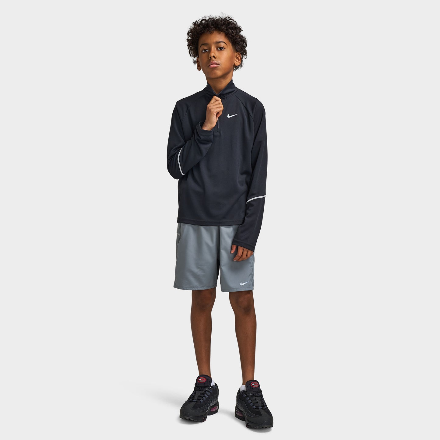 Nike Junior Boys' Dri-FIT Miler Half-Zip Top / Black