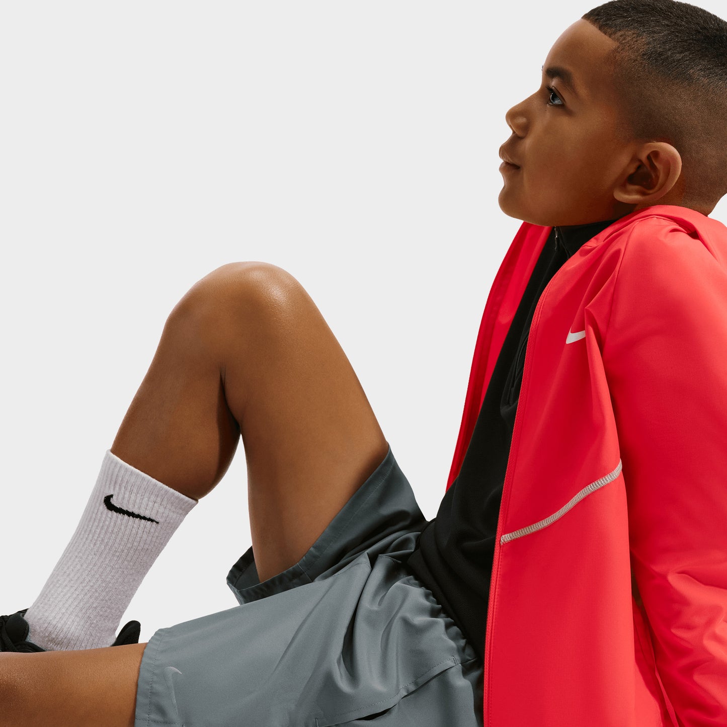 Nike Dri-Fit Short Junior Miler Gris fumé / Argent réfléchissant