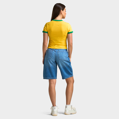 Jordan Femmes Retro Girlfriend Crew P6 Varsity Maize / 
Vert porte-bonheur