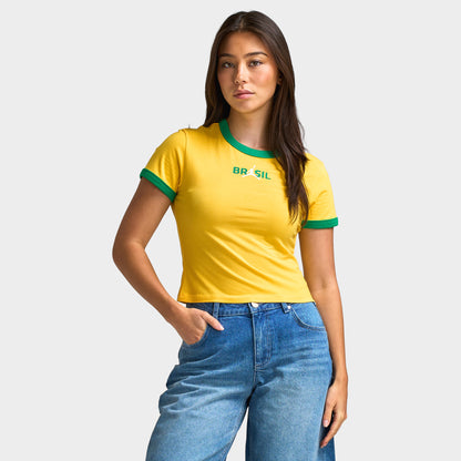 Jordan Femmes Retro Girlfriend Crew P6 Varsity Maize / 
Vert porte-bonheur