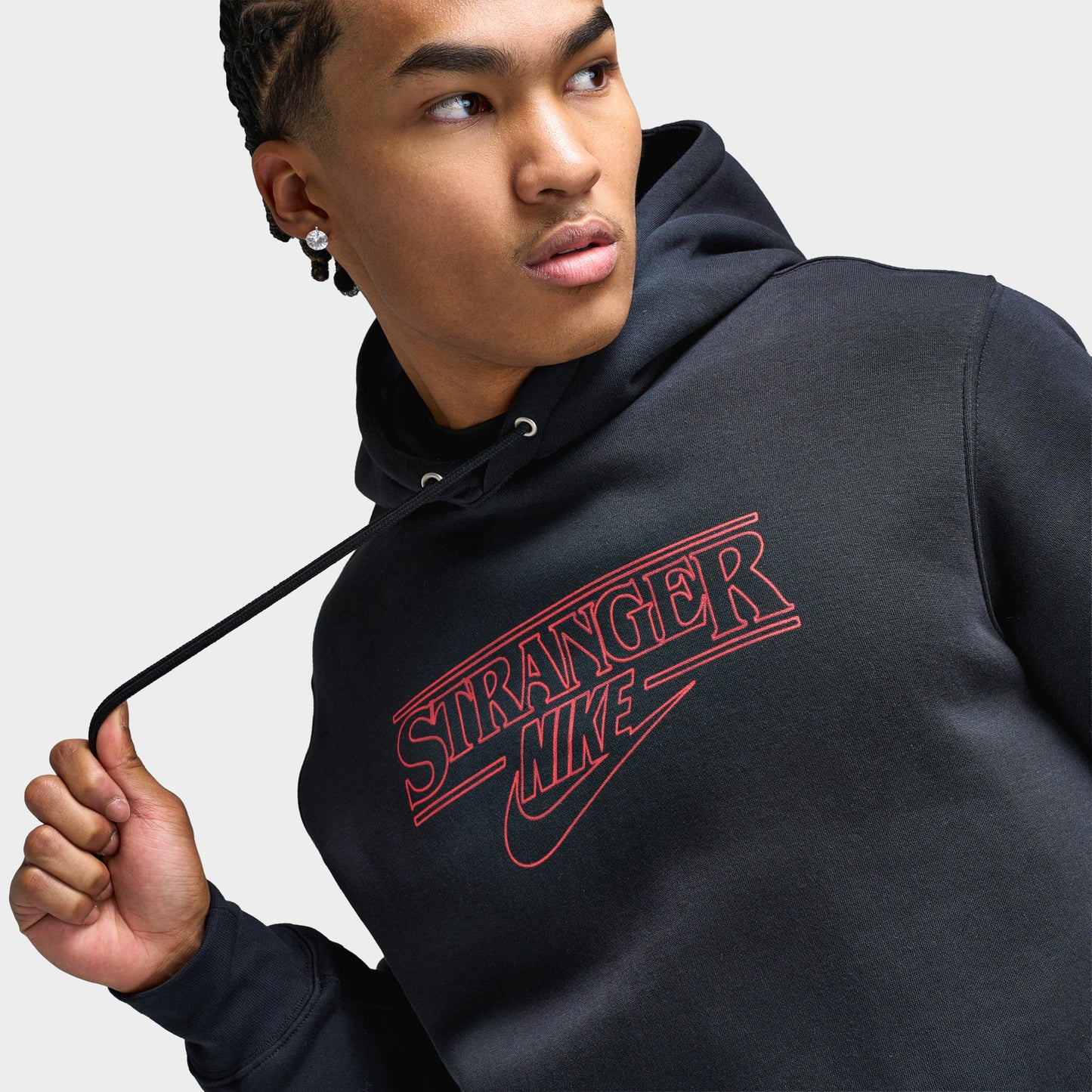 Nike Energy Club Chandail à Capuchon Stranger Things 5 / Noir