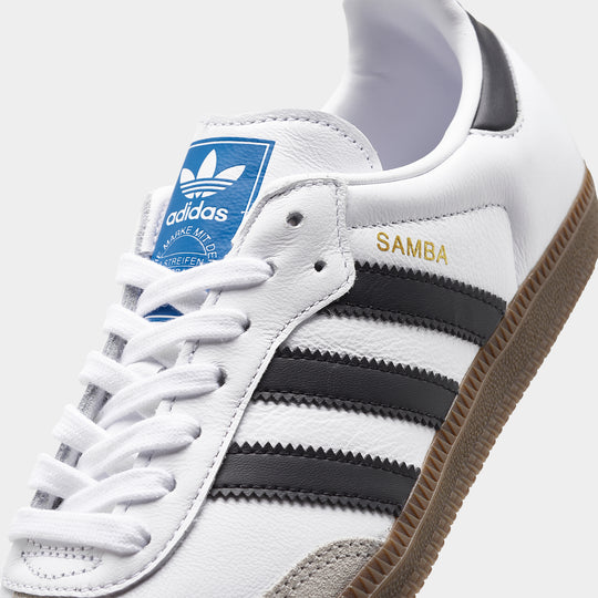 adidas Originals Femmes Samba OG Chaussures Blanc / Noir de Base - Granit Clair