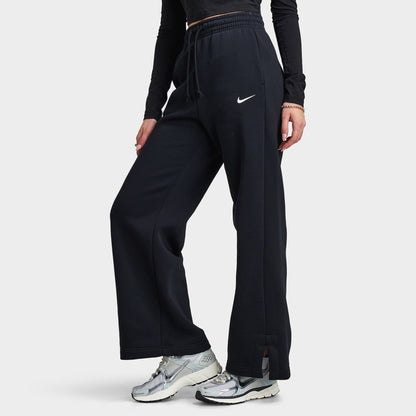 Nike Sportswear Phoenix Fleece High Rise Pants Wide /  Black / Sail