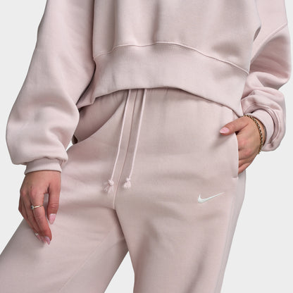 Nike Sportswear Femmes Phoenix Fleece Pantalon Taille Haute / Rouge limon