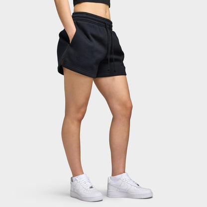 Nike Sportswear Femmes Phoenix Fleece Short Taille Mi-haute 4 pouces Noir / Blanc
