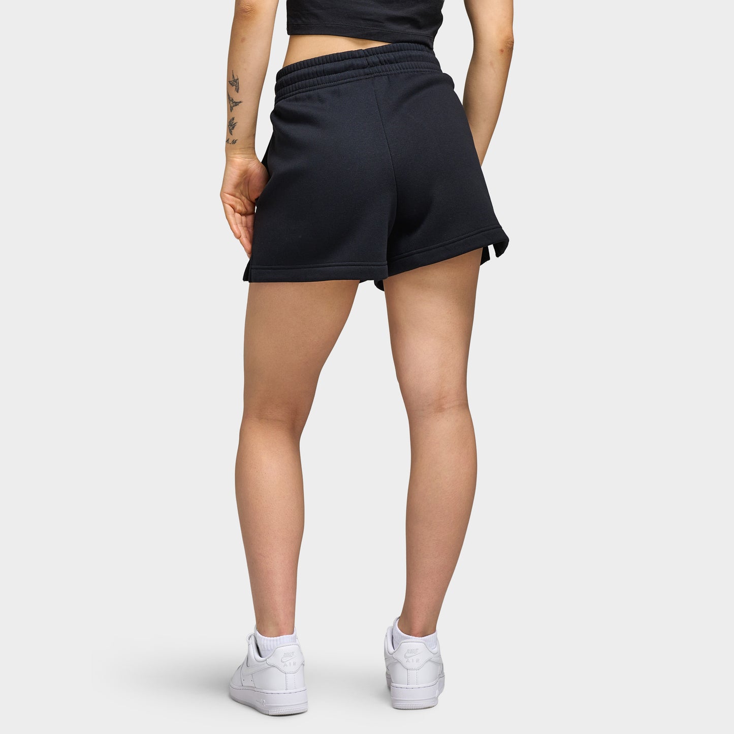 Nike Sportswear Femmes Phoenix Fleece Short Taille Mi-haute 4 pouces Noir / Blanc