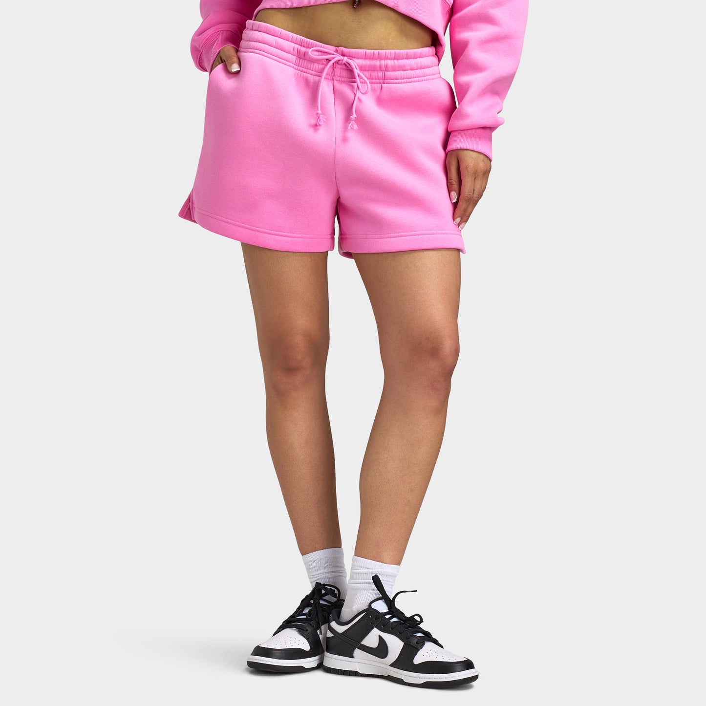 Nike Sportswear Femmes Phoenix Fleece Short 4 pouces à mi-hauteur Rose ludique / Voile