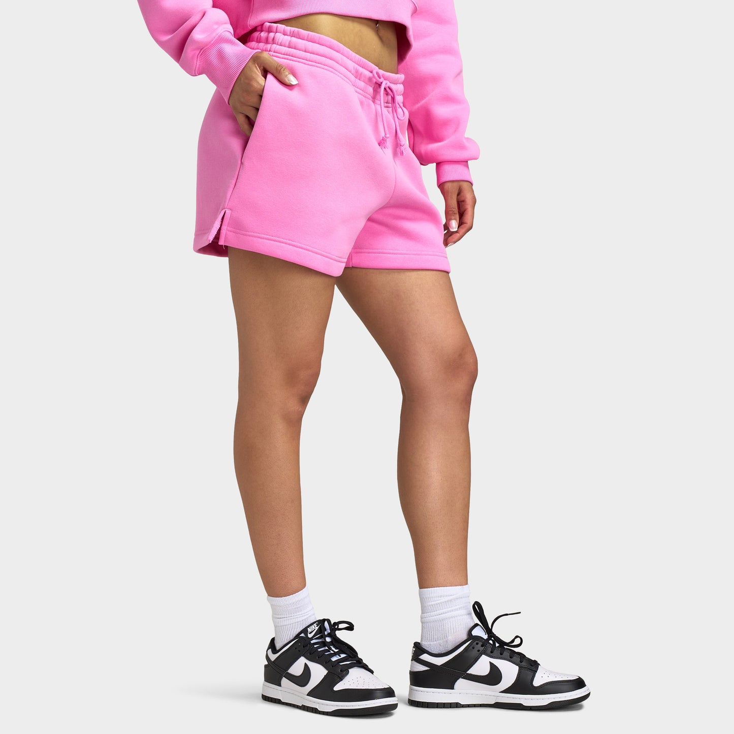 Nike Sportswear Femmes Phoenix Fleece Short 4 pouces à mi-hauteur Rose ludique / Voile
