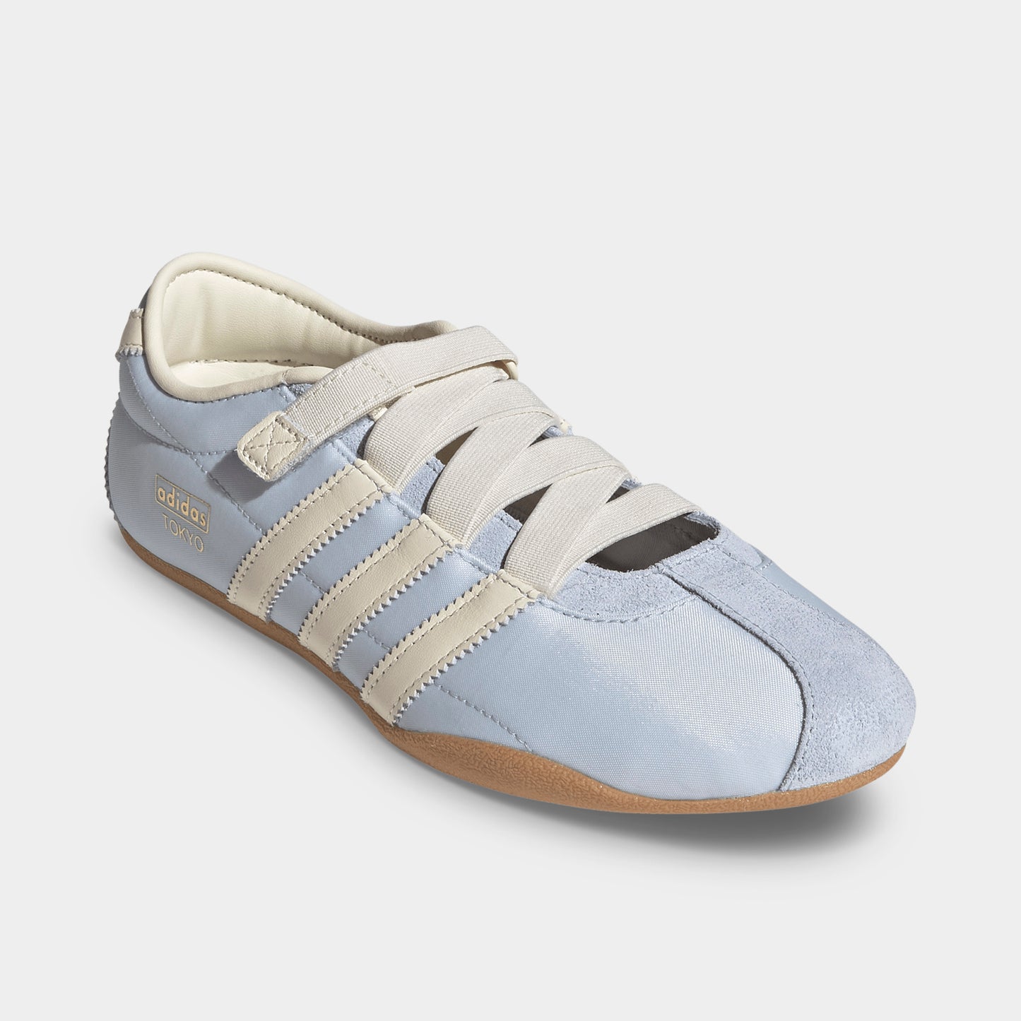 adidas Women's Tokyo Mary Jane Crystal Sky / Cream White - Gold Metallic