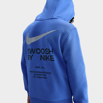 Nike Sportswear Juniors' Athletic Pullover Hoodie Comet Blue / Smoke Grey