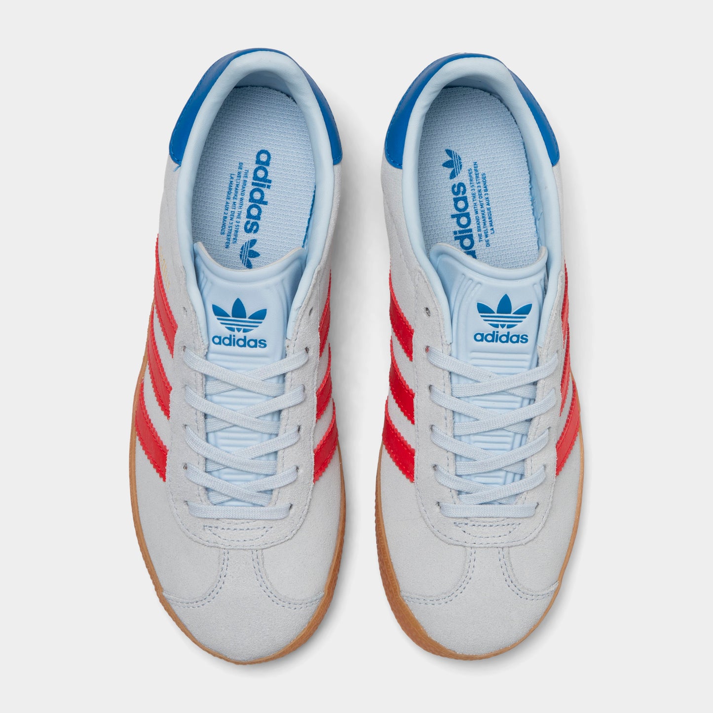adidas Junior Gazelle Ciel Crystal / Rouge Semi Lucide - Bluebird
