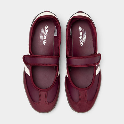 adidas Women's Samba Jane Maroon / Cream White - Gold Metallic