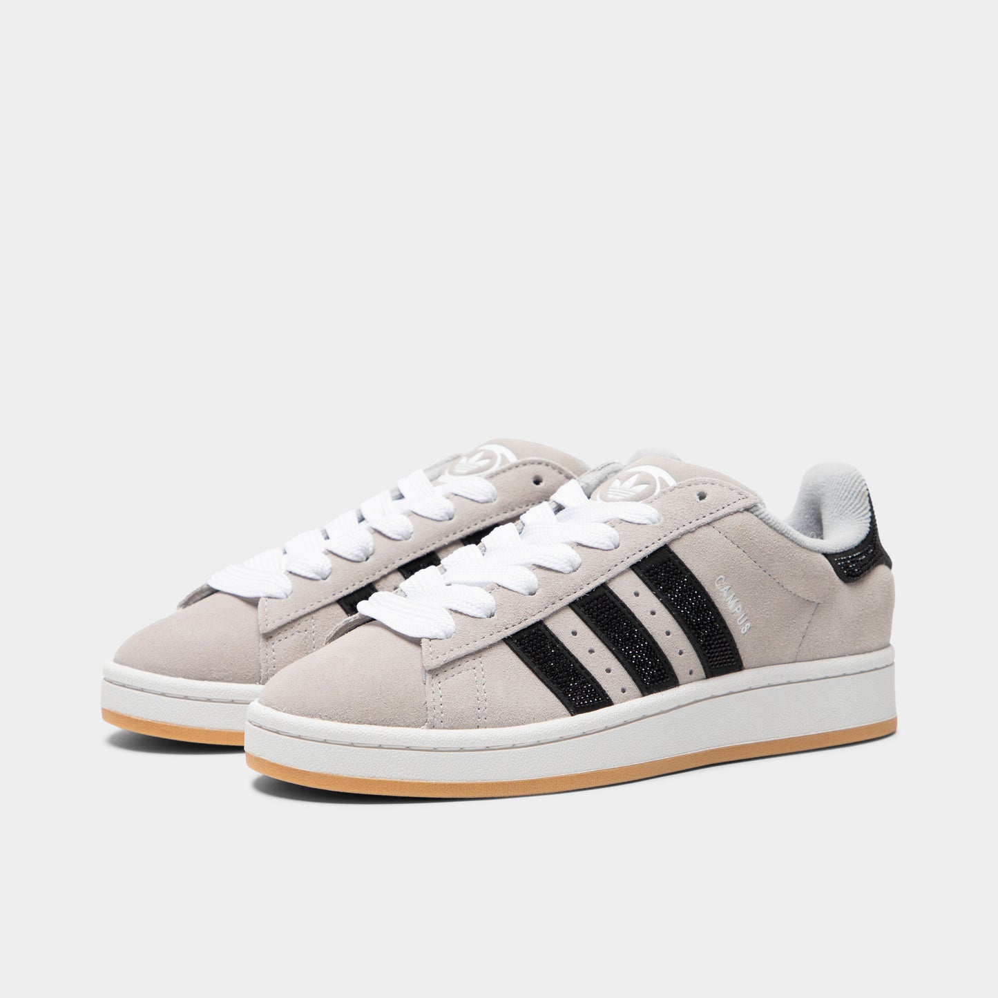 adidas Femmes Campus Gris / Noir - Argent métallique 