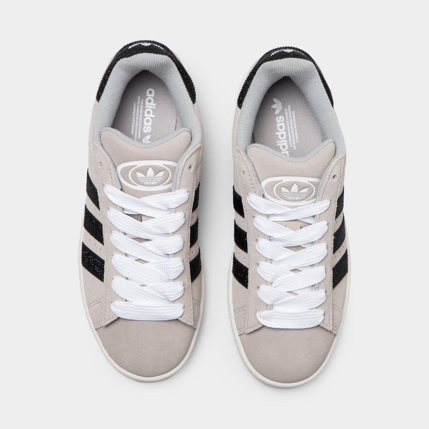 adidas Femmes Campus Gris / Noir - Argent métallique 