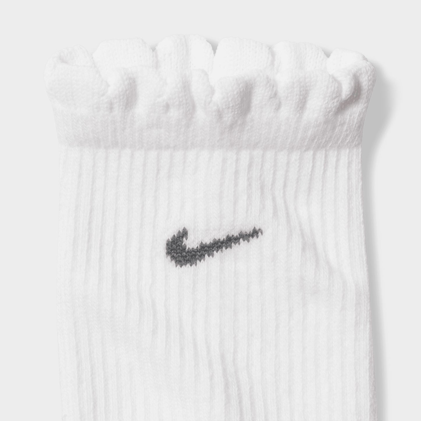 Nike Everyday Elevated Scallop Chaussettes Crew (2-Paire) / Blanc
