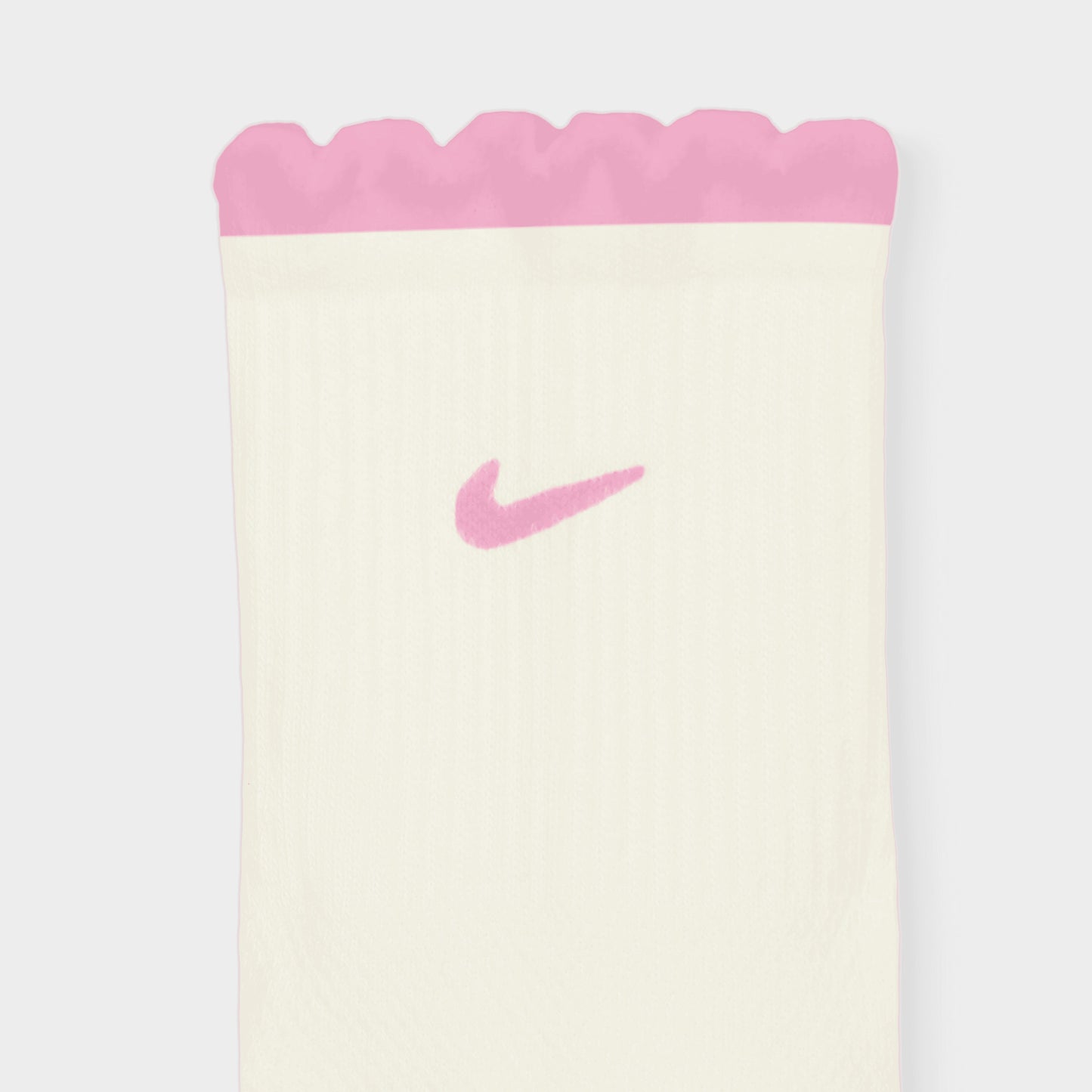 Chaussettes Nike Everyday Elevated Scallop Crew (lot de 2) Voile / Rose