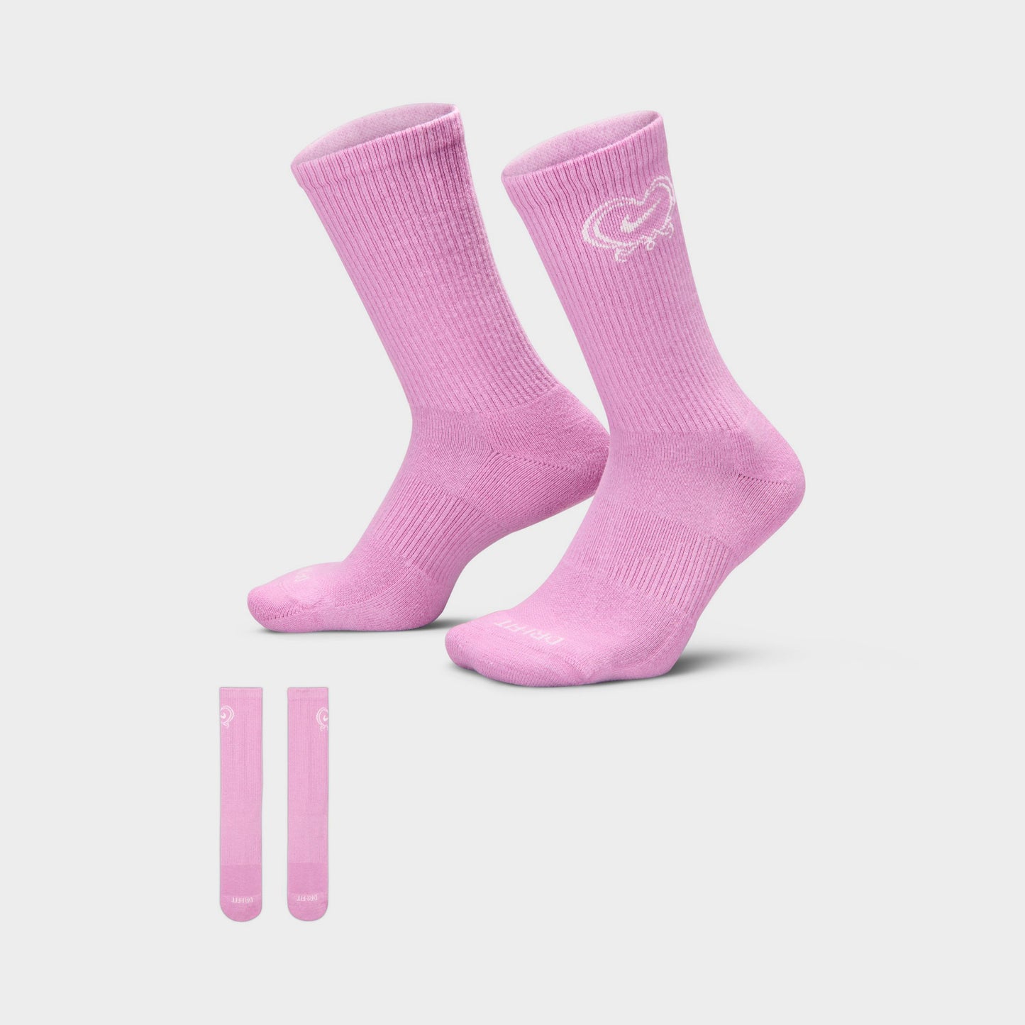 Nike Everyday Plus Cushioned Crew V Day Socks /  Lt Magenta