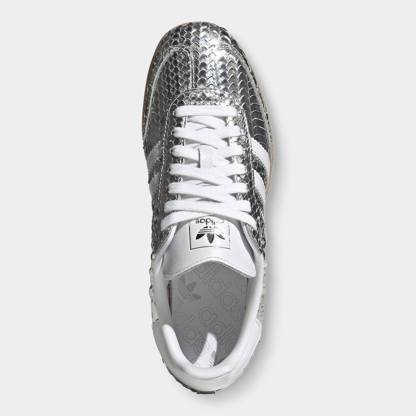 adidas Women's Samba Silver Metallic / White - Gum