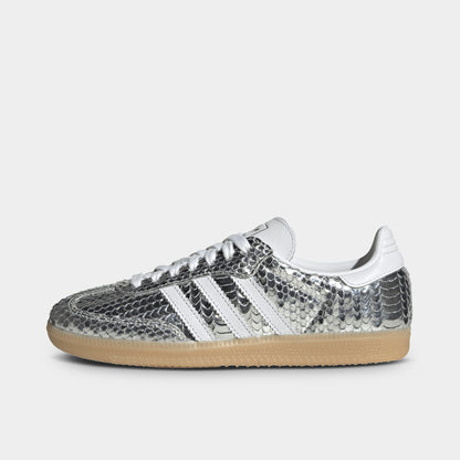 adidas Women's Samba Silver Metallic / White - Gum
