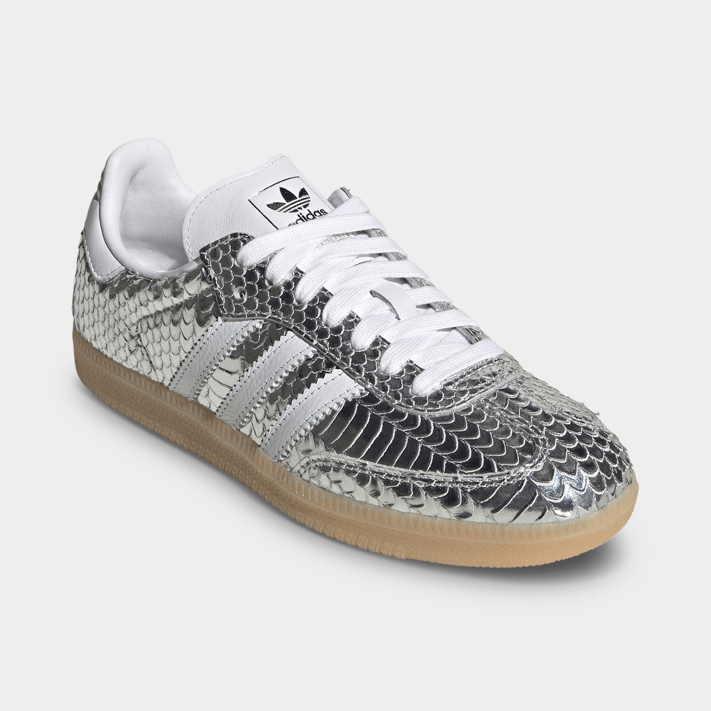 adidas Women's Samba Silver Metallic / White - Gum