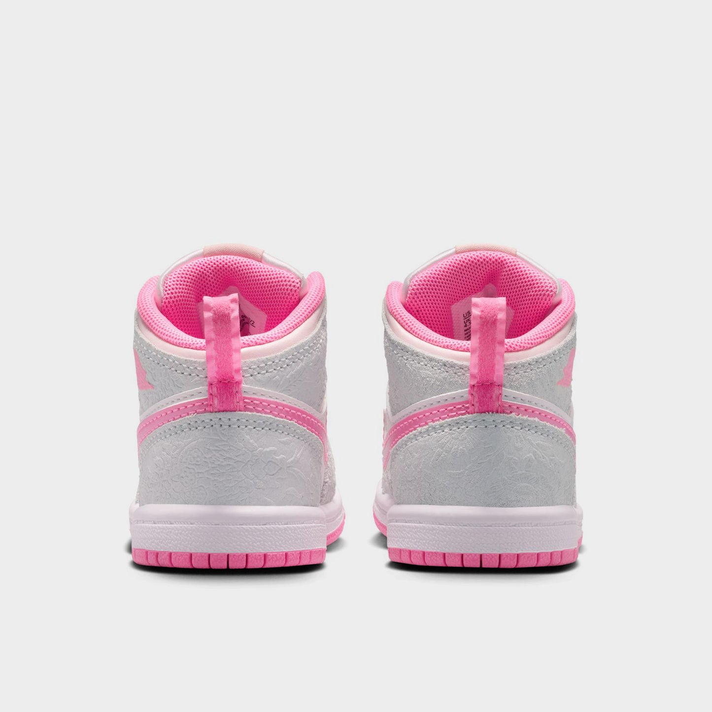 Jordan 1 Mid SE TD Gris Clair / Rose Fluo - Voile