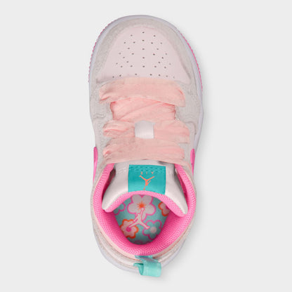 Jordan 1 Mid SE TD Gris Clair / Rose Fluo - Voile