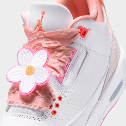 Jordan 3 KSA Retro GS Rose Perle / Orange Vif - Rose Fleuri