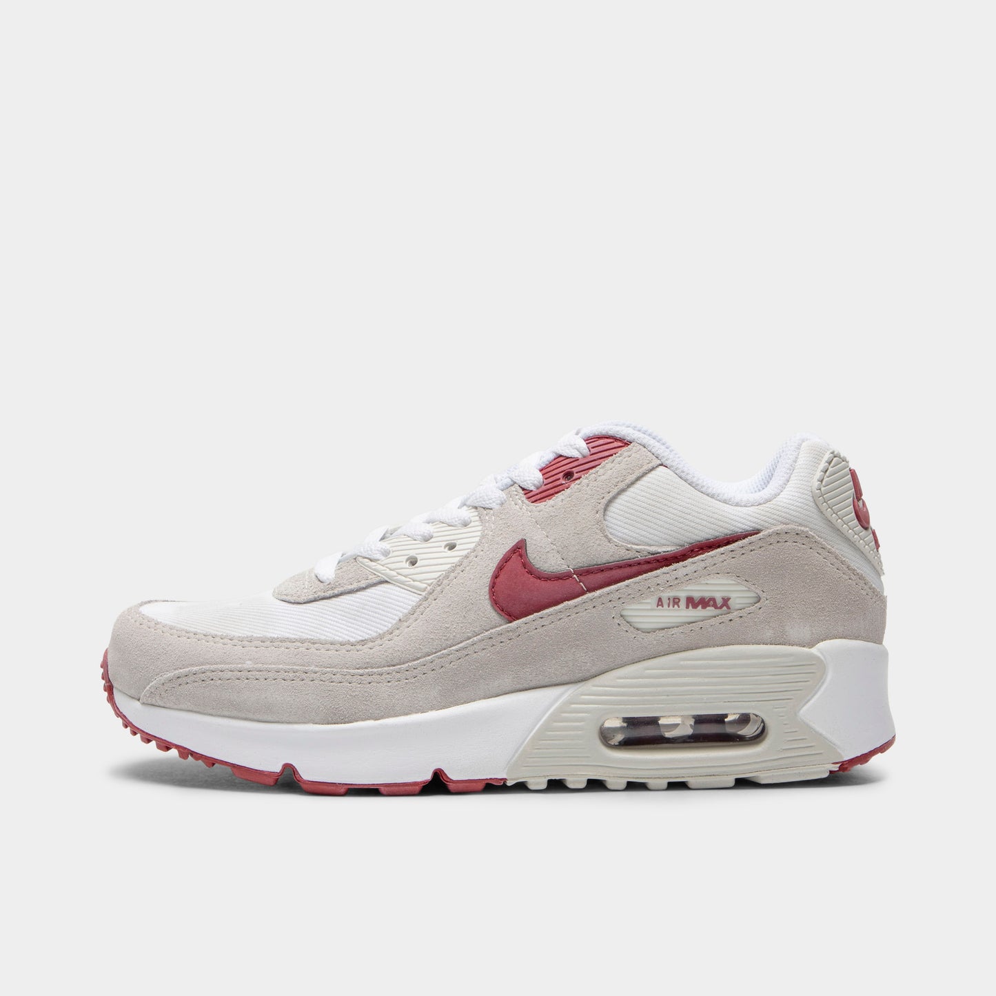 Nike Air Max 90 SE GS White / Team Crimson - Light Bone