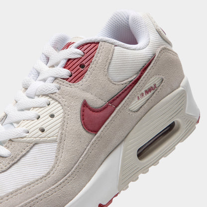 Nike Air Max 90 SE GS White / Team Crimson - Light Bone