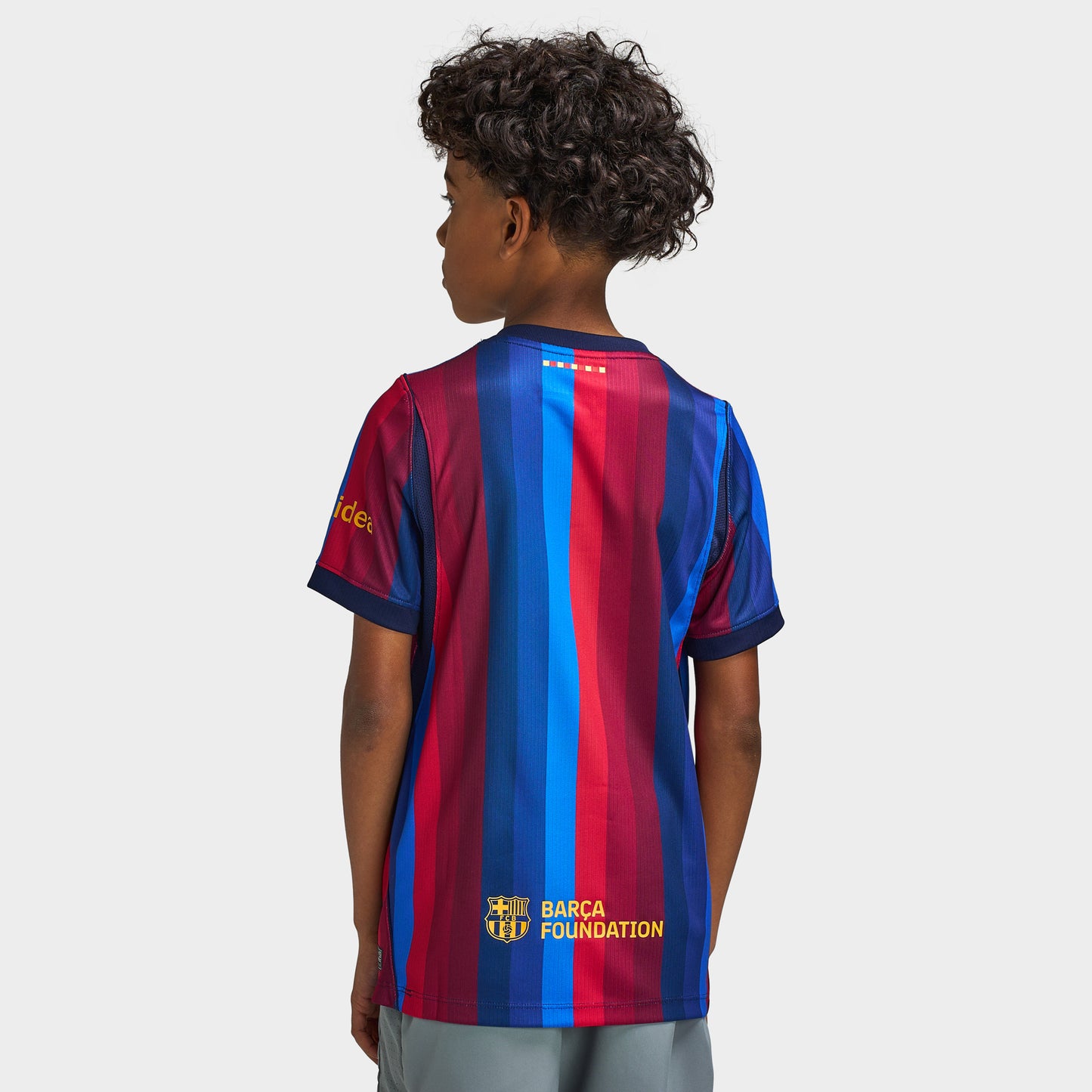 Nike Juniors FCB Maillot domicile Manches courtes Grenat Foncé / Noir