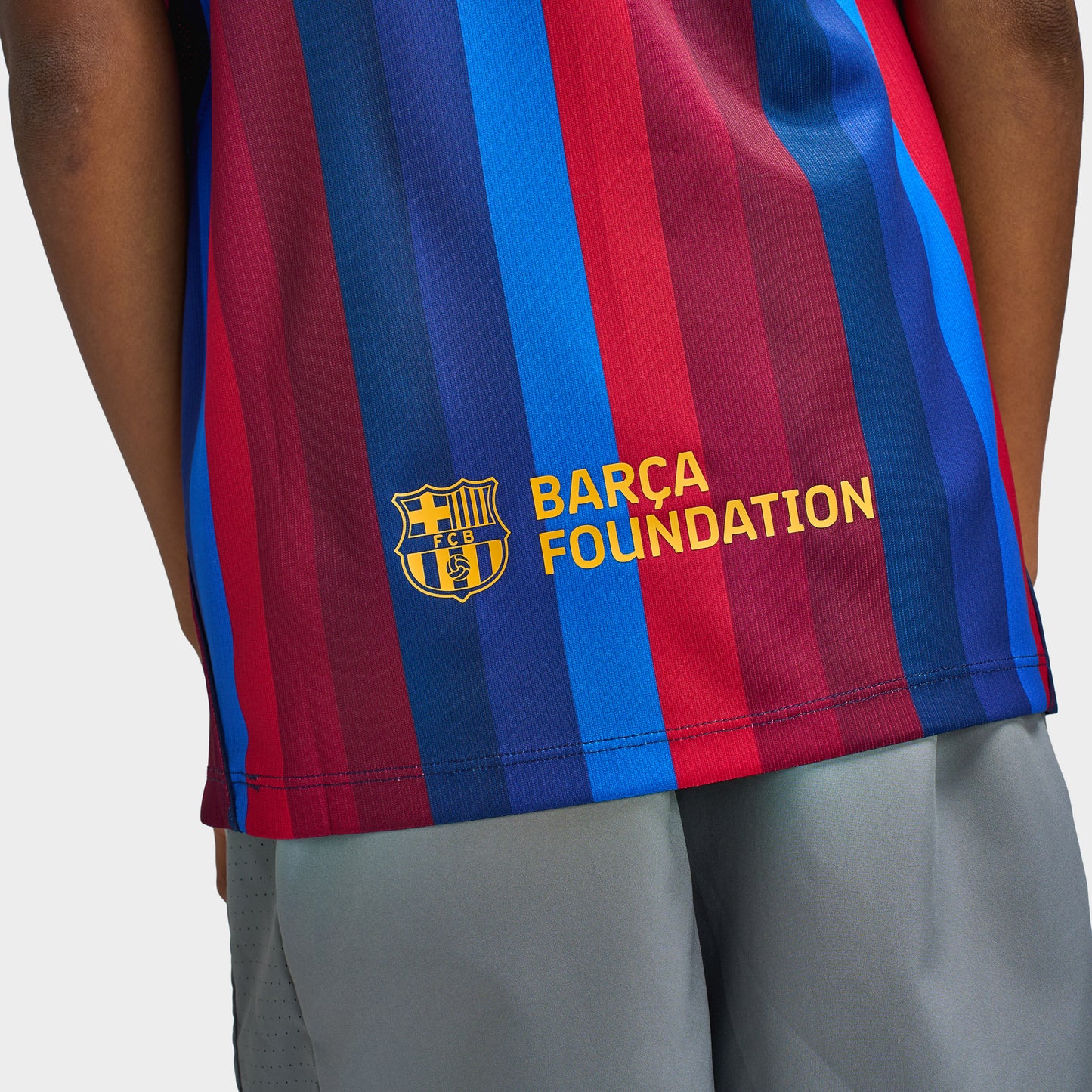 Nike Juniors FCB Maillot domicile Manches courtes Grenat Foncé / Noir