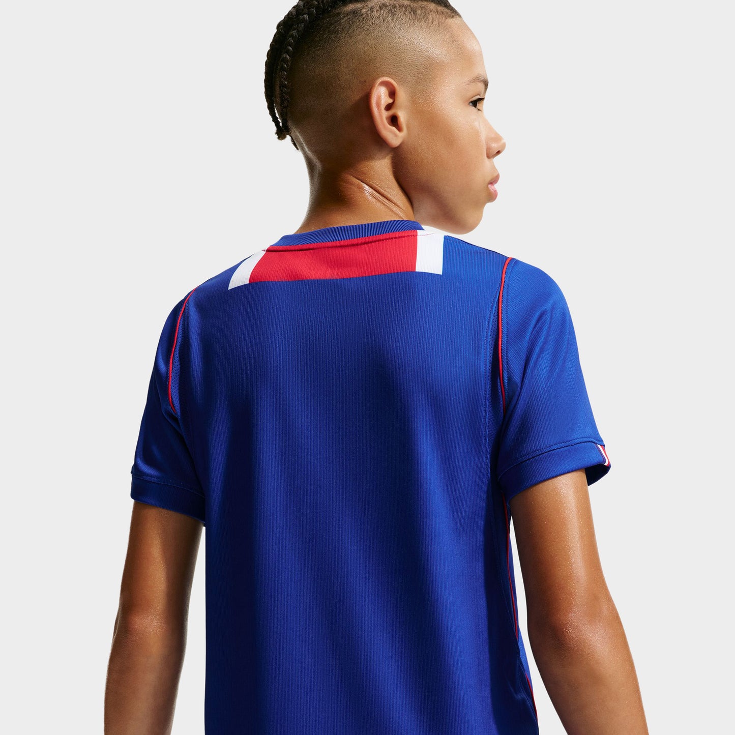Nike Juniors PSG Maillot Domicile Manches Courtes Bleu Roi / Blanc - Rouge Universitaire