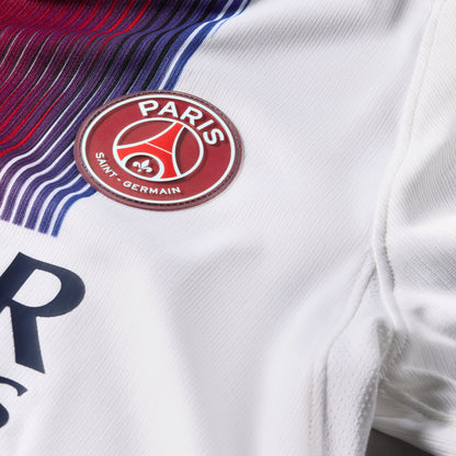Nike Juniors' PSG Away Short Sleeve Jersey White / College Navy - Global Red