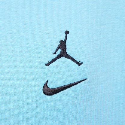 Jordan Brooklyn Varsity en Polaire Chandail à Capuchon Bleu Chiné / Noir