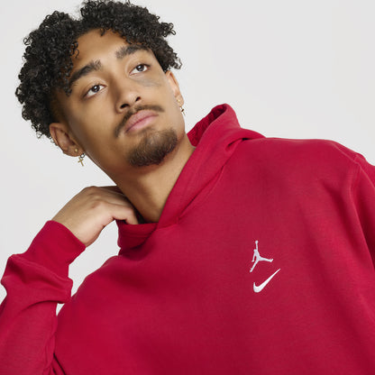 Jordan Brooklyn Varsity Fleece Pullover Hoodie Gym Red / White