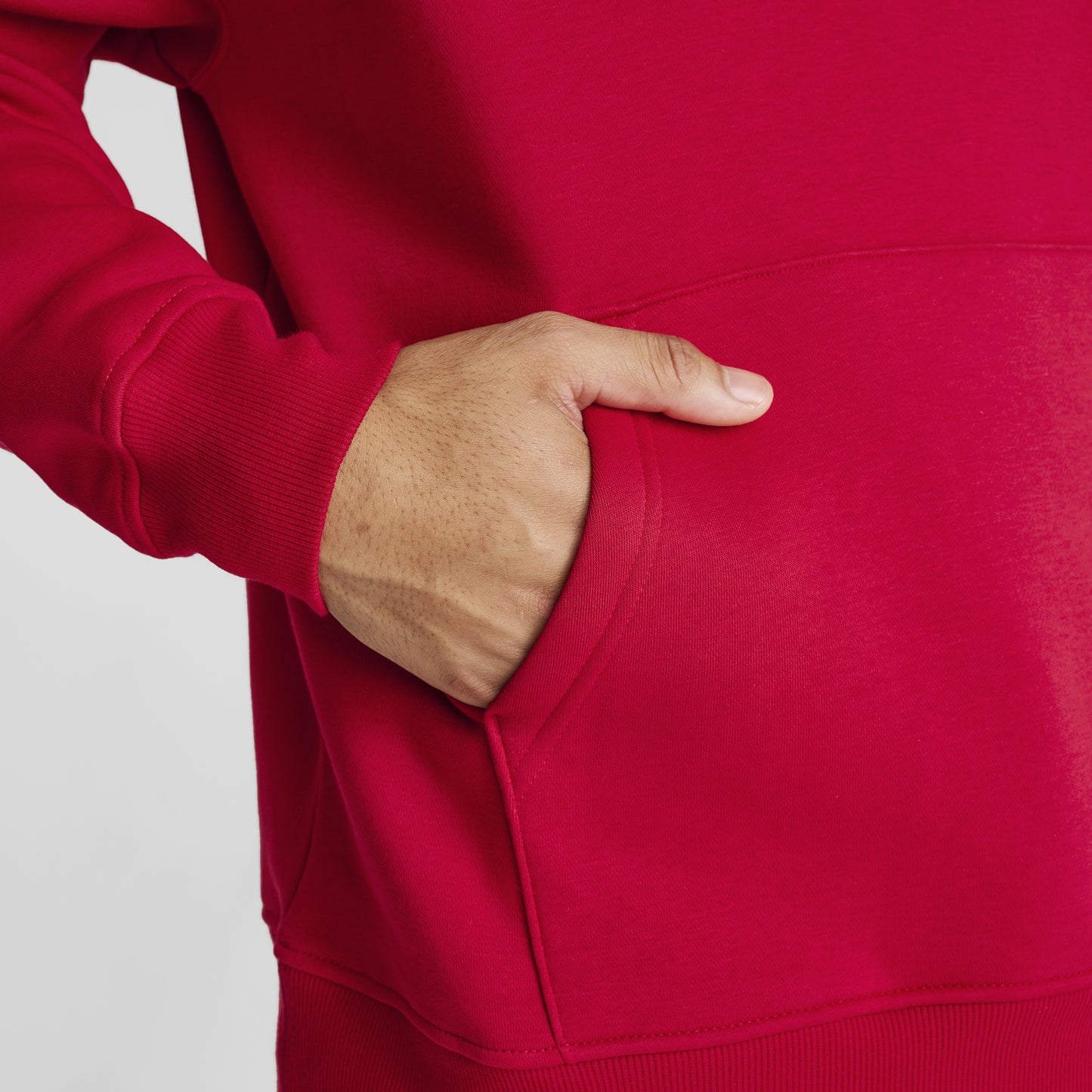 Jordan Brooklyn Varsity Fleece Pullover Hoodie Gym Red / White