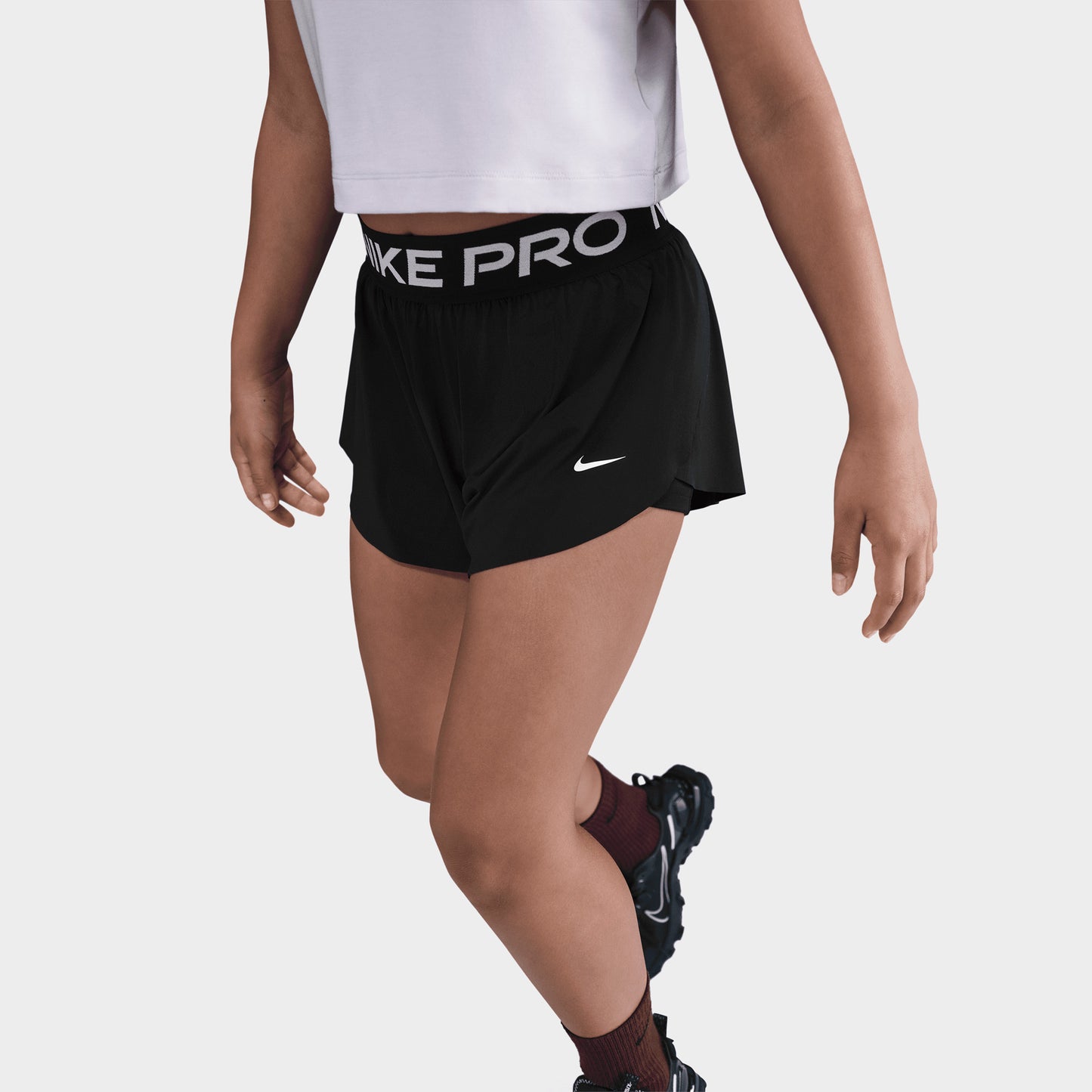 Nike Pro Juniors' 2in1 Knit Shorts / Black