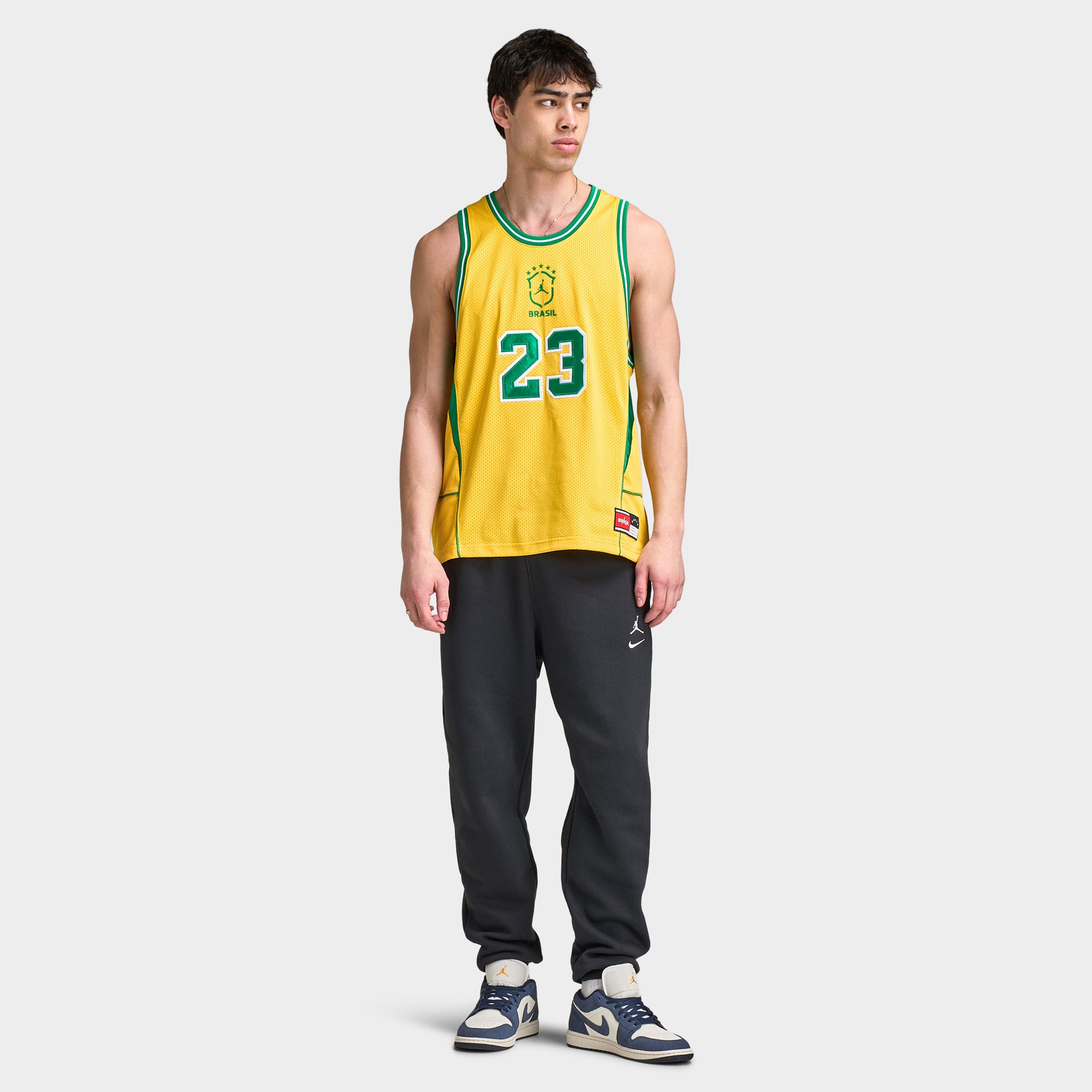 Jordan Brazil MJ ESS Mesh Jersey P6 Varsity Maize / Lucky Green