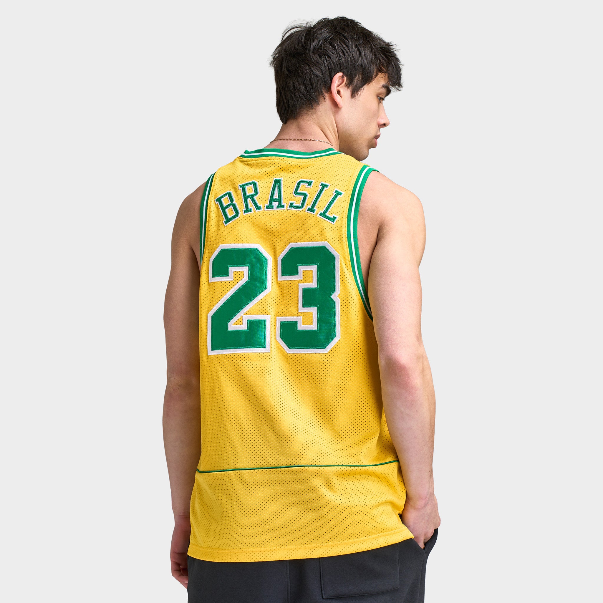 Michael Jordan セットアップ　イエロー Jordan Brazil MJ ESS Mesh Jersey P6 Varsity Maize / Lucky Green