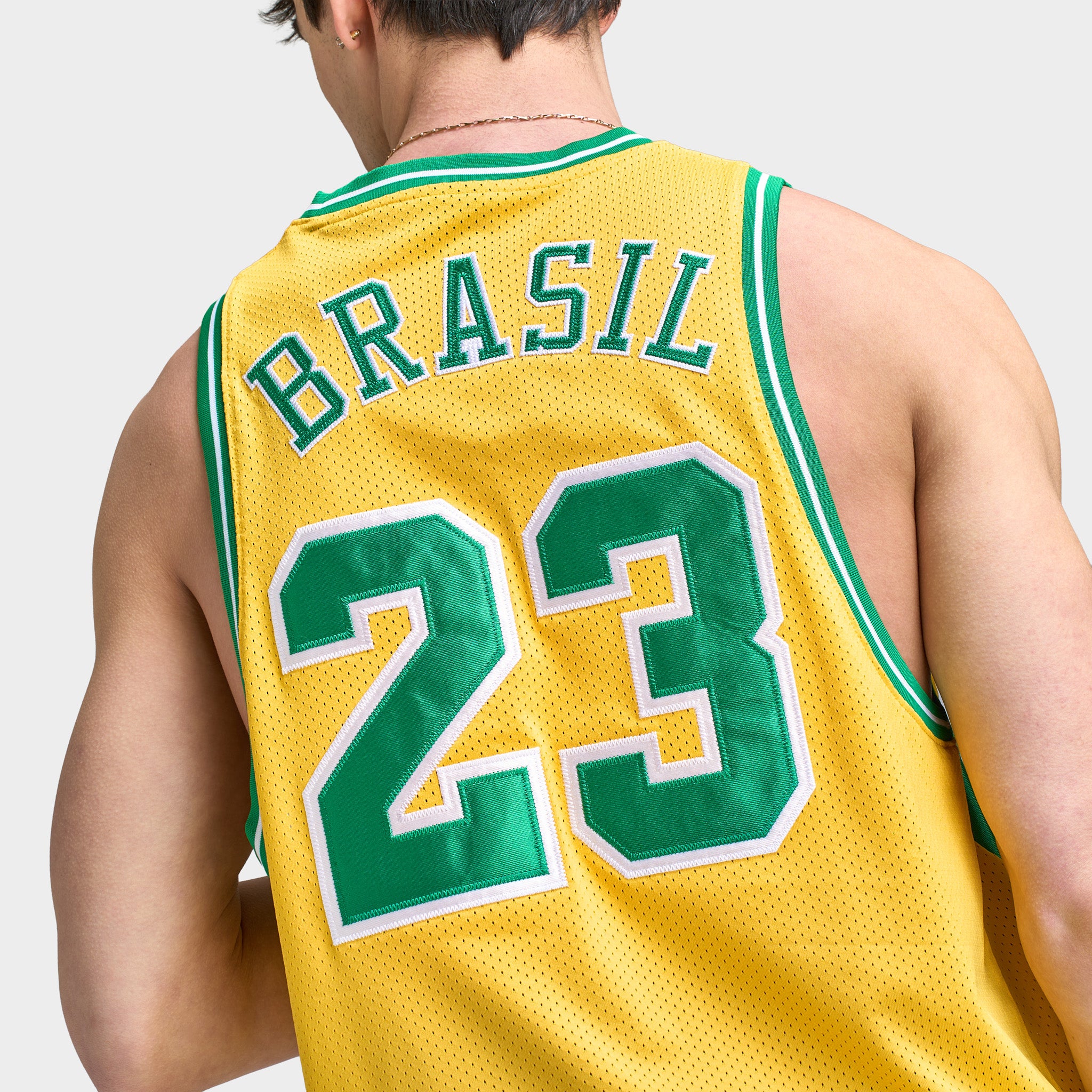 Jordan Brazil MJ ESS Mesh Jersey P6 Varsity Maize / Lucky Green
