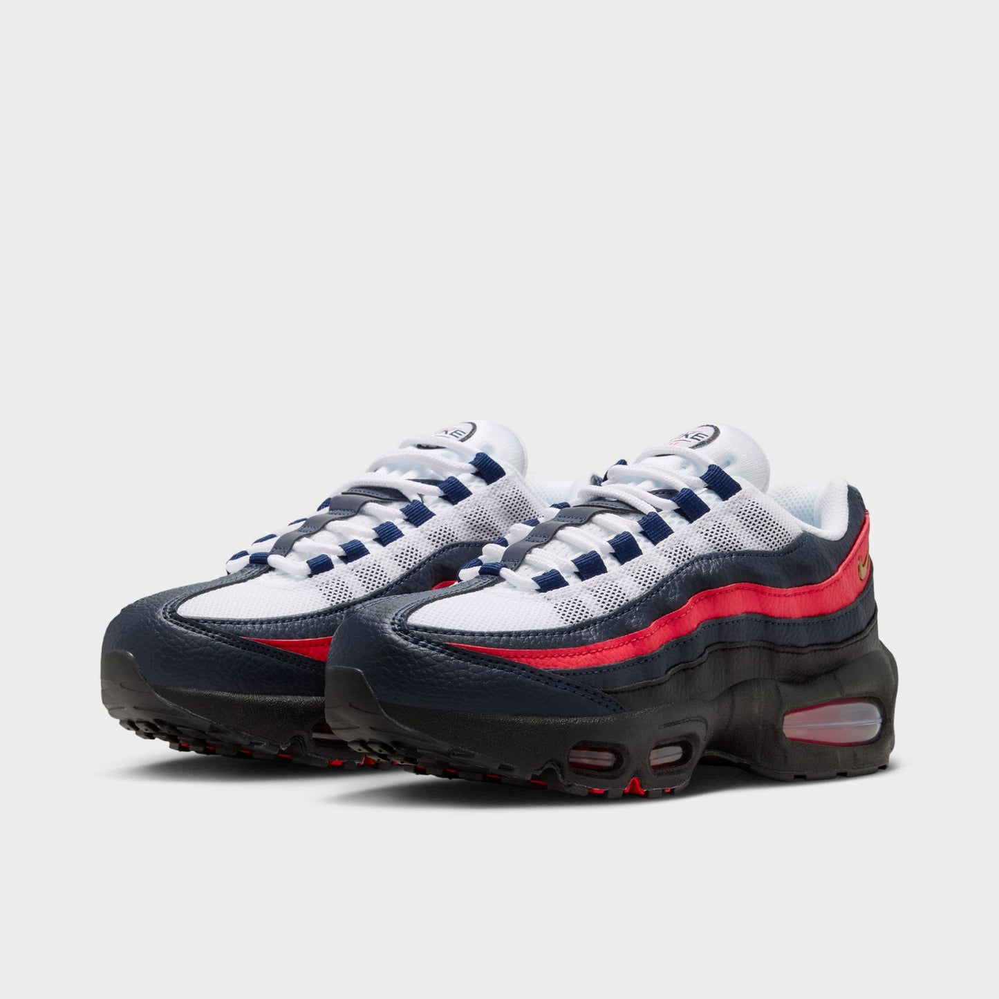 Nike Air Max 95 GS Coupe du Monde Obsidien / Or Métallisé - Rouge Défi