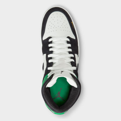 Jordan 1 Mid SE Summit White / Black - Lucky Green