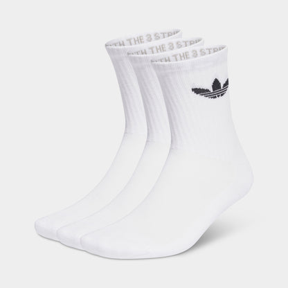 adidas Originals Chaussettes coussinées Trefoil (lot de 3) / Blanc