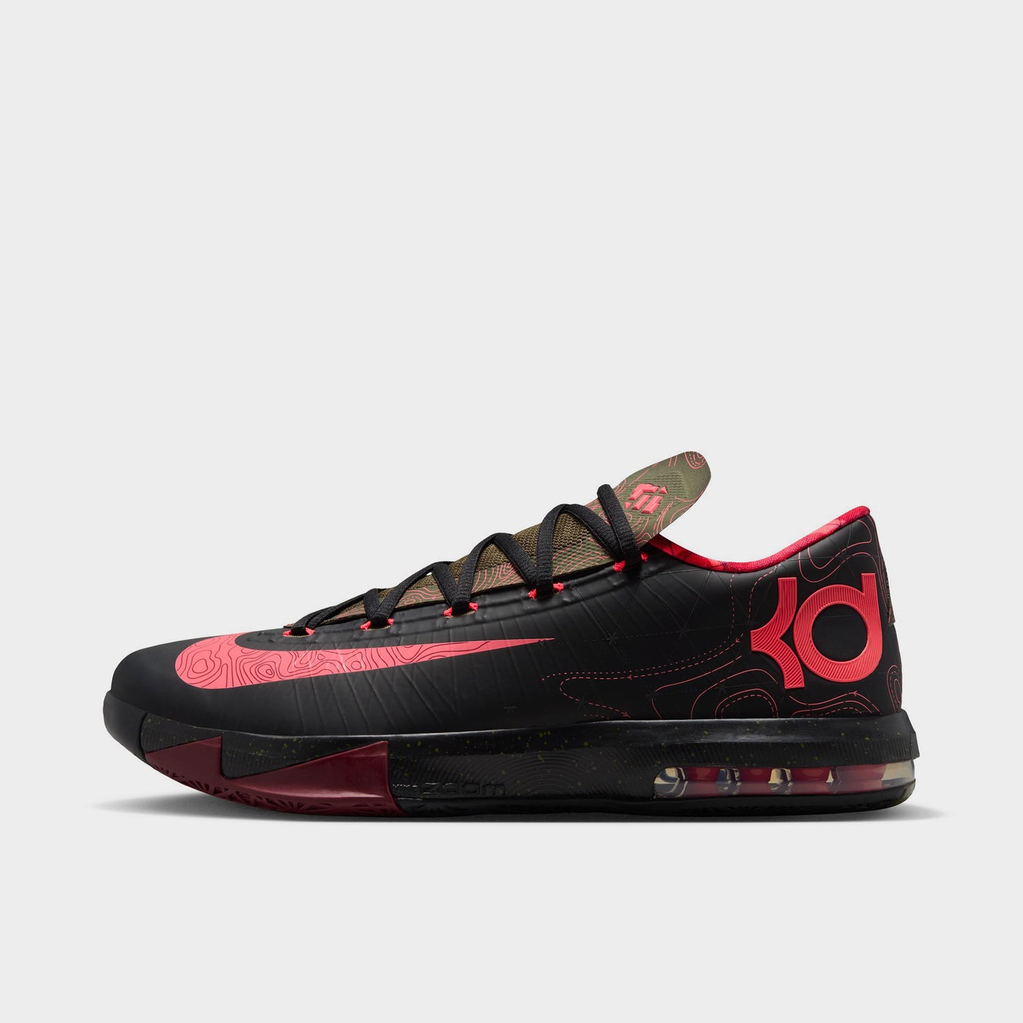 Nike KD VI Black / Atomic Red - Medium Olive