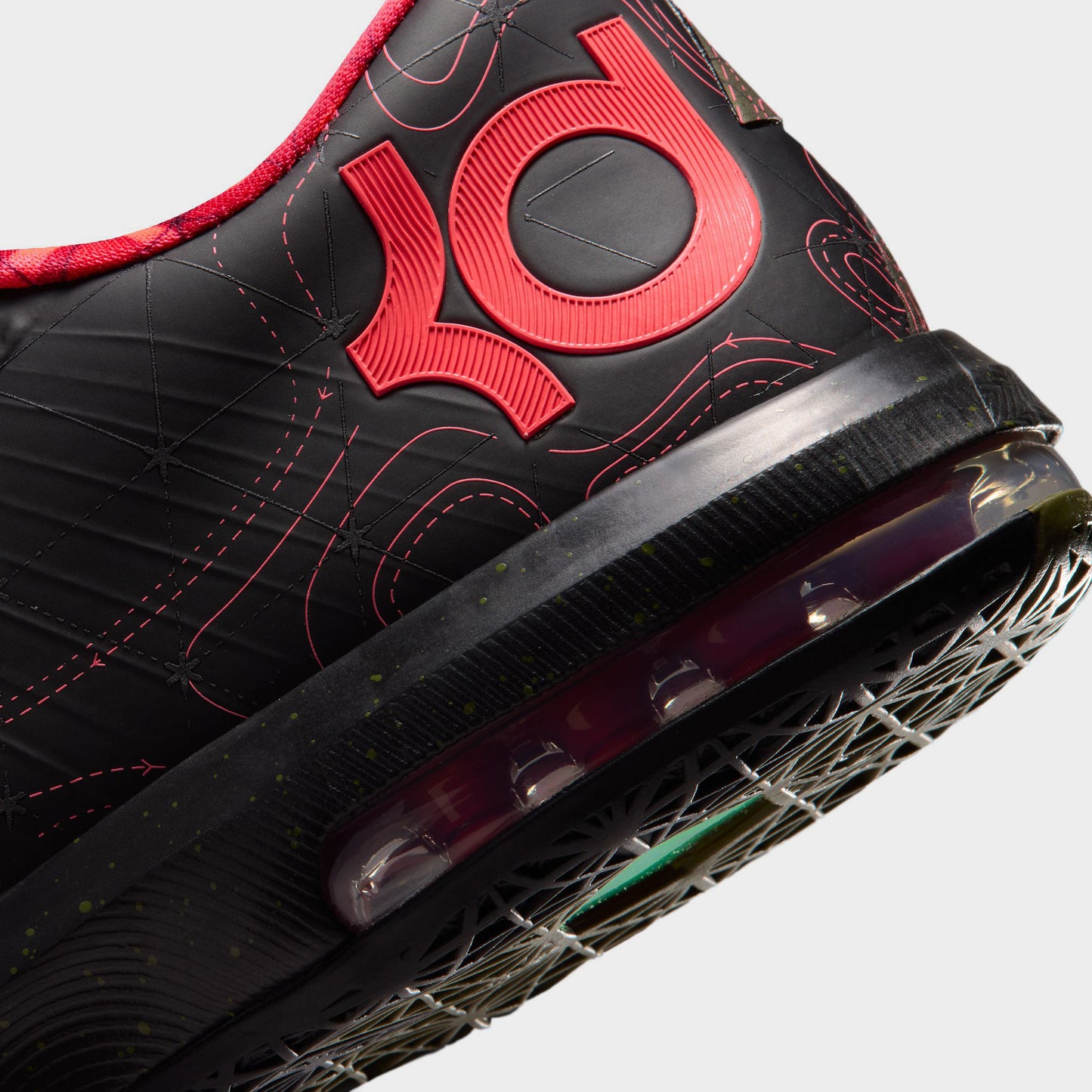 Nike KD VI Black / Atomic Red - Medium Olive