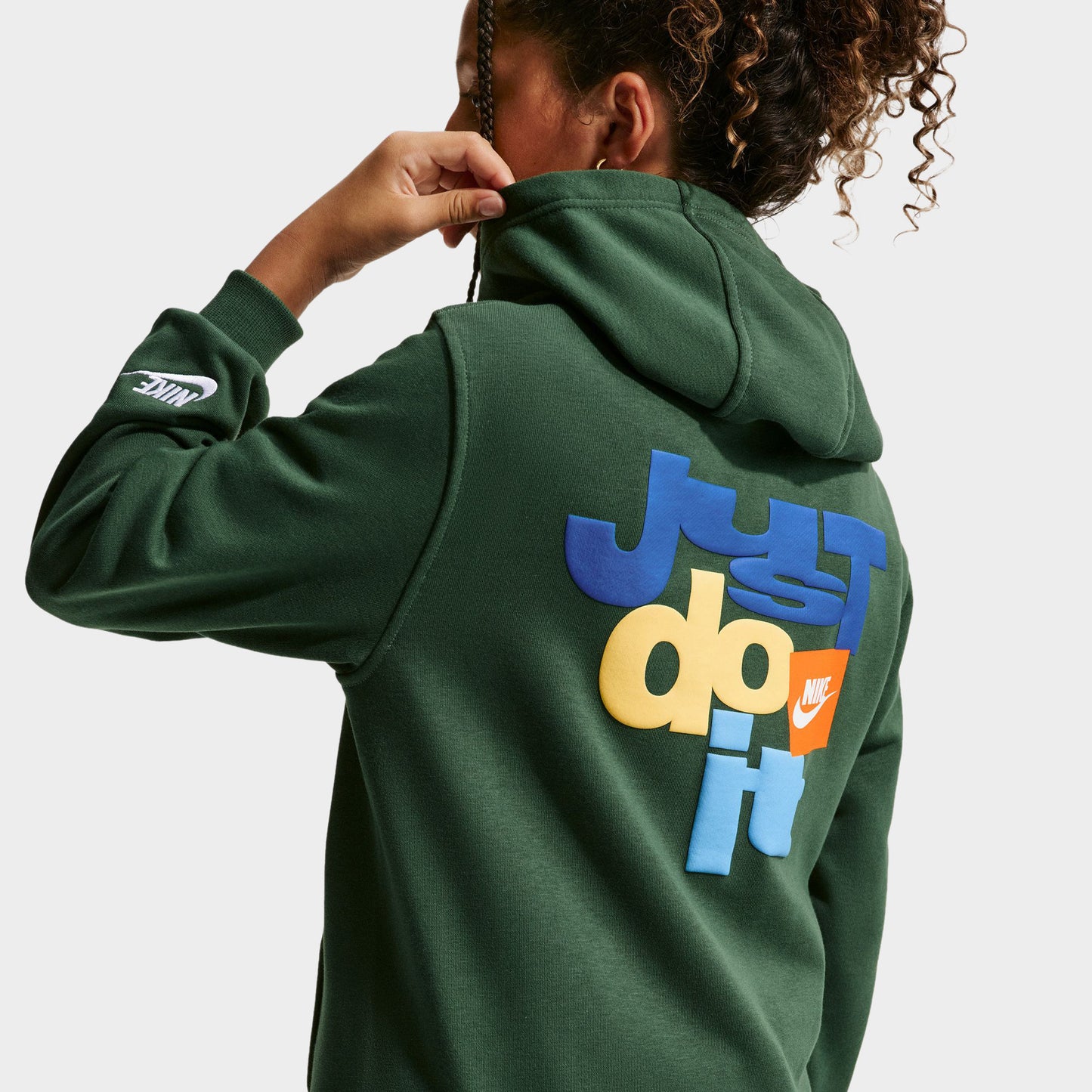 Nike Junior Garçon Chandail à Capuchon en Molleton / Vert Foncé