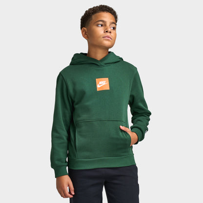 Nike Junior Garçon Chandail à Capuchon en Molleton / Vert Foncé