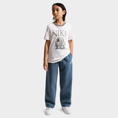 Nike Junior Pantalon Club Polaire à ourlet ouvert / Bleu diffusé